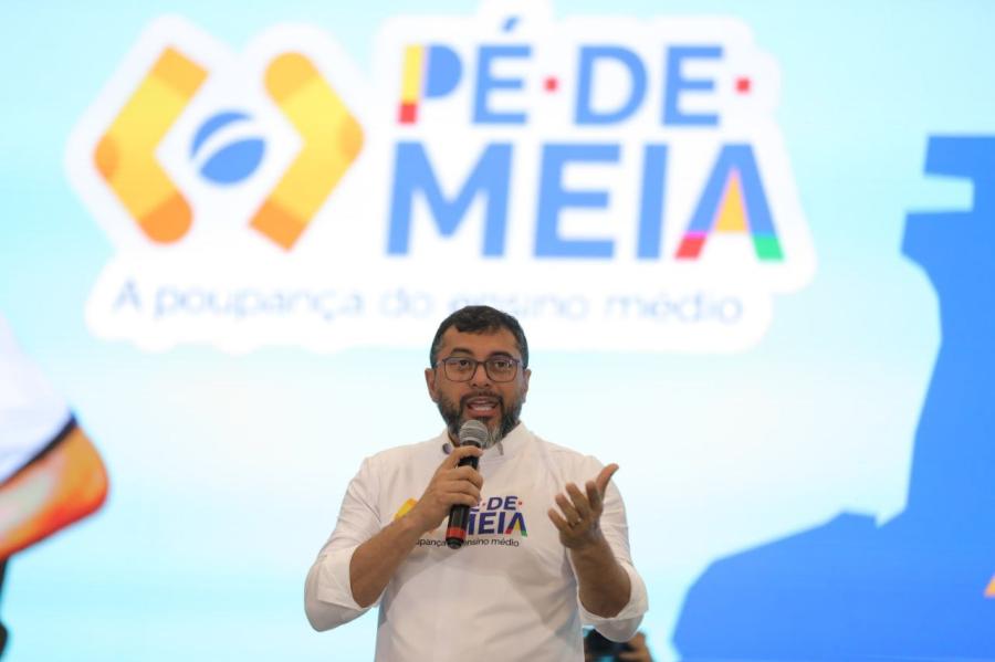 Wilson Lima e ministro da Educação Camilo Santana lançam programa Pé-de-Meia no Amazonas