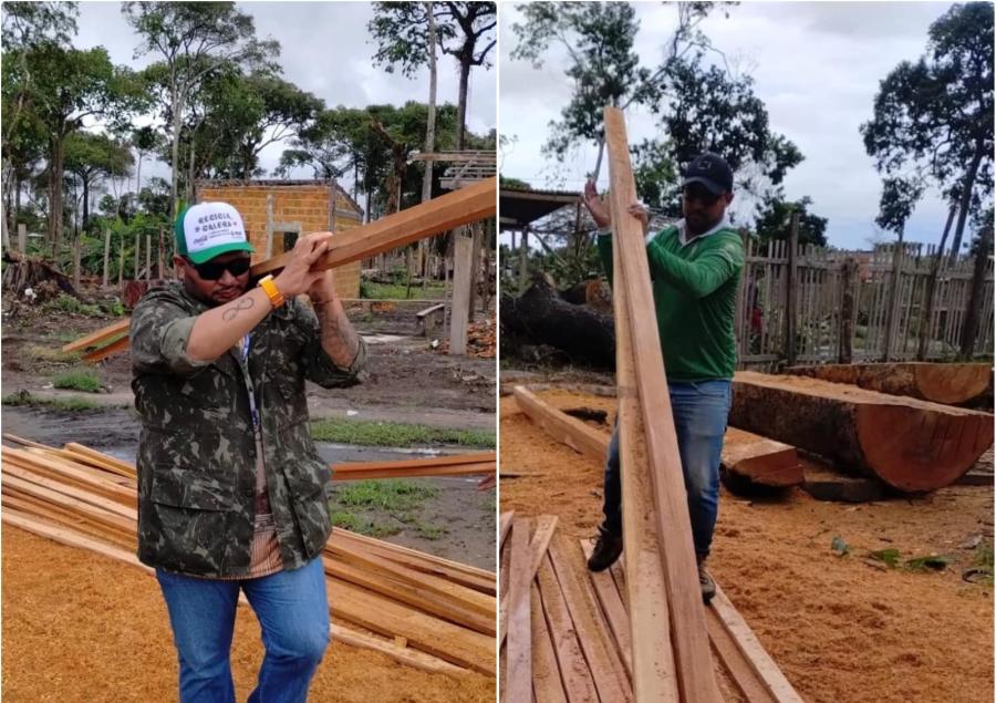 CASTANHEIRAS DERRUBADAS: Operação em Parintins apreende madeira em invasão 