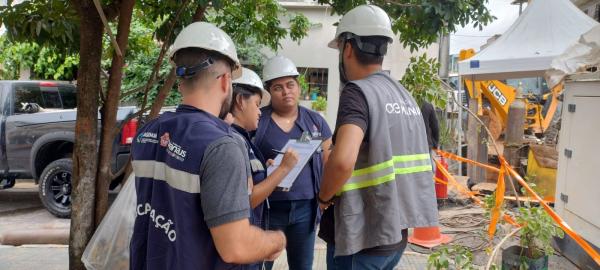 Ageman notifica Águas de Manaus pelo rompimento de rede de água no bairro Santa Luzia