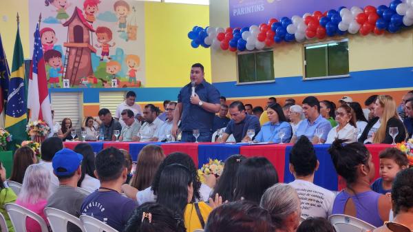 Alex Garcia destaca a importância da primeira Creche de Tempo Integral em Parintins