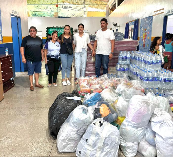 Deputada Mayra Dias e Prefeito Bi Garcia Fazem Doações para Desabrigados em Nhamundá
