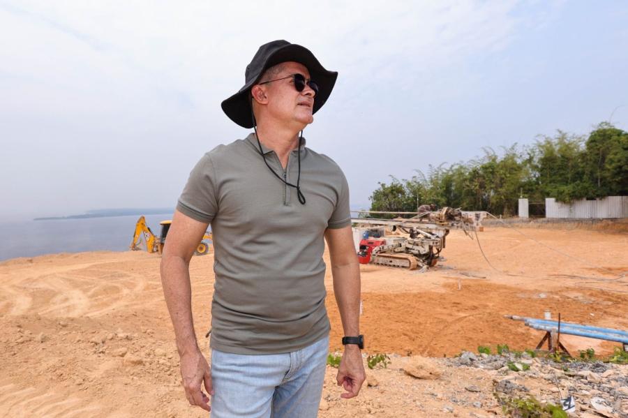 David Almeida realiza visita técnica às obras do parque Encontro das Águas Rosa Almeida