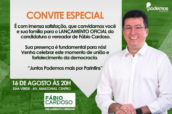 Último presidente campeão do Garantido, Fábio Cardoso lança candidatura em Parintins