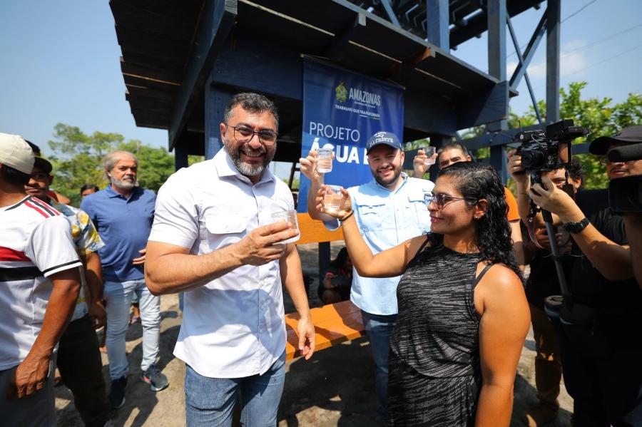 Wilson Lima entrega sistema do projeto Água Boa para famílias da zona rural de Manaus