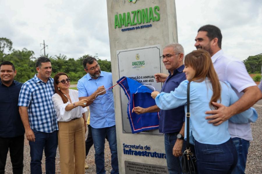 Wilson Lima inaugura rodovia AM-453 ampliada e pavimentada em Manacapuru
