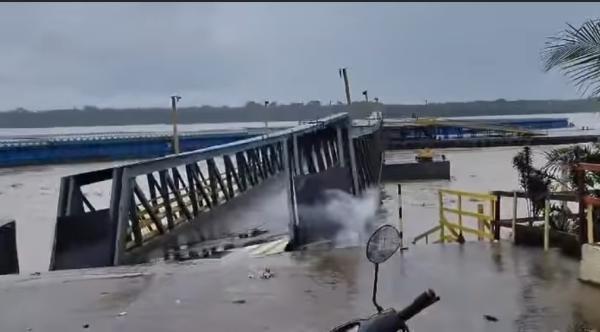 VÍDEO: Porto de Borba (AM) é fechado após colisão de balsa