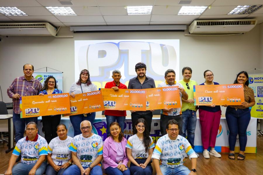 IPTU Premiado da Prefeitura de Manaus sorteia prêmios de até R$ 1 milhão para quem pagar cota única até 31 de março IPTU Premiado da Prefeitura de Manaus sorteia prêmios de até R$ 1 milhão para quem pagar cota única até 31 de março