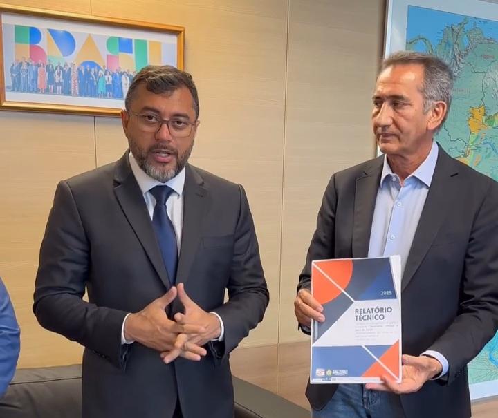 Wilson Lima e ministro Waldez discutem enfrentamento a desastres climáticos no Amazonas Wilson Lima e ministro Waldez discutem enfrentamento a desastres climáticos no Amazonas