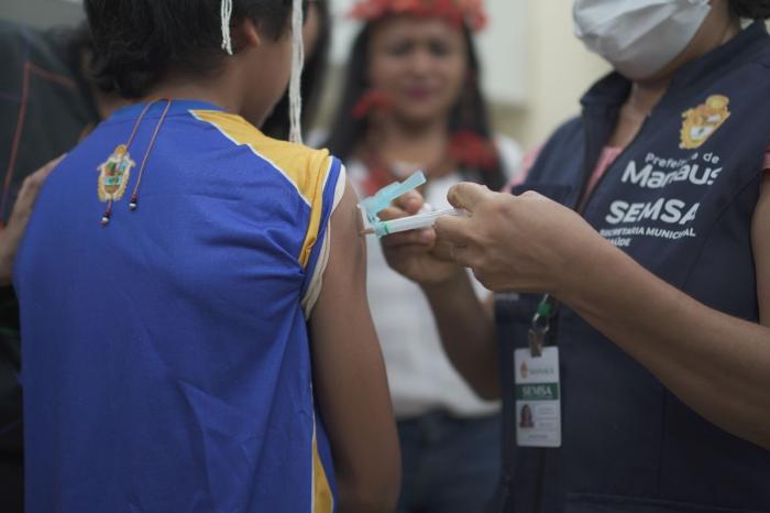 Prefeitura reforça vacinação de crianças e adolescentes com campanha em escolas de Manaus Prefeitura reforça vacinação de crianças e adolescentes com campanha em escolas de Manaus