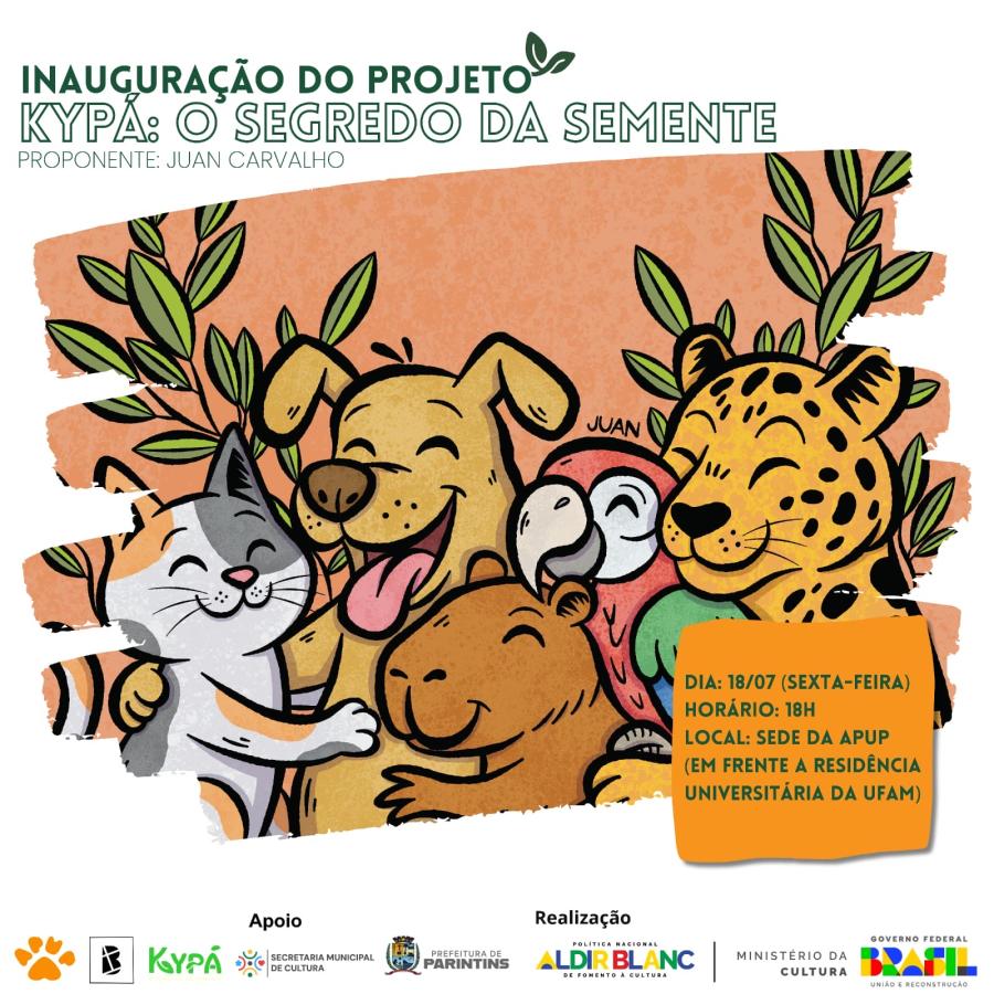 Projeto KYPÁ será lançado nesta sexta com arte, educação e adoção de animais em Parintins