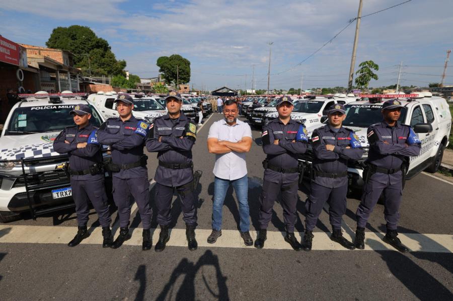 Wilson Lima entrega mais de 360 novas viaturas para reforço da segurança na capital Wilson Lima entrega mais de 360 novas viaturas para reforço da segurança na capital