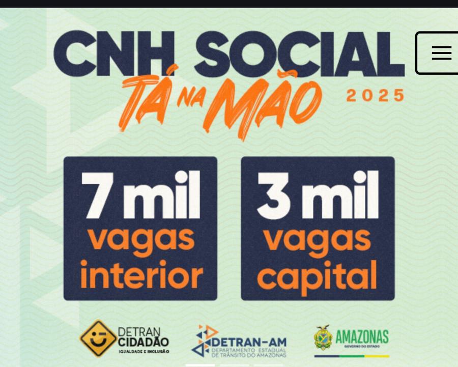 ATENÇÃO: Detran-AM divulga selecionados para CNH Social 2025; Veja Lista