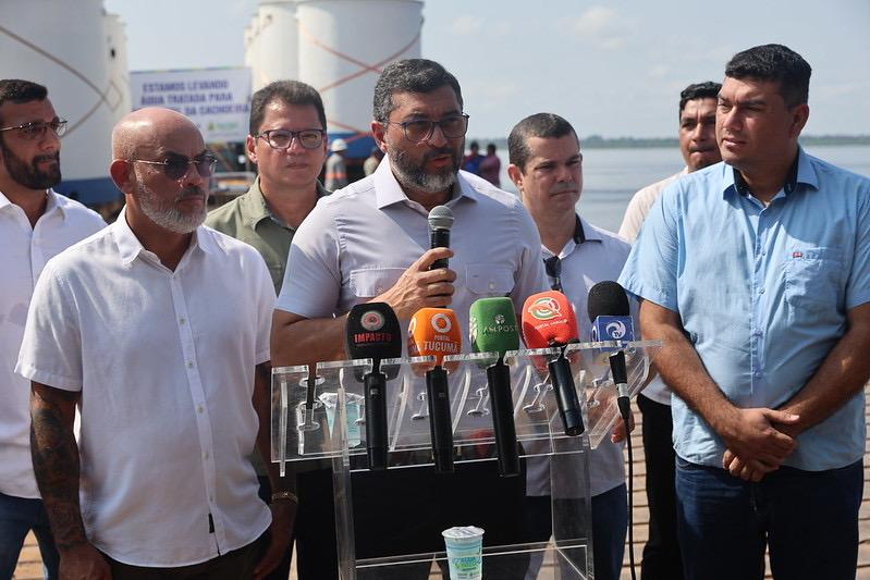 Wilson Lima vistoria Estação de Tratamento que vai beneficiar 30 mil moradores em São Gabriel da Cachoeira