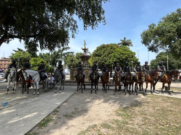 Cavalaria da Polícia Militar celebra seis meses de atividades no Centro de Manaus