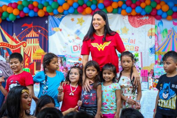 Mayra Dias faz festa para mais de 5 mil crianças em Manaus, Parintins e Nova Olinda do Norte