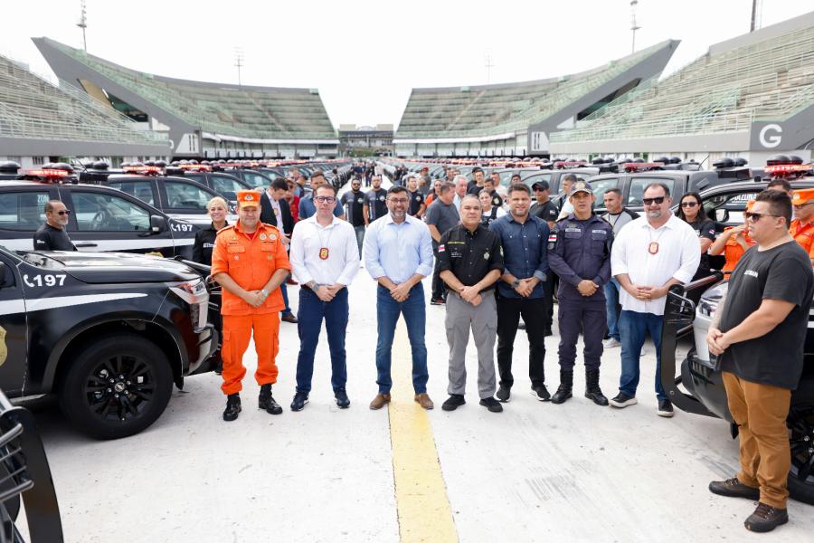 Wilson Lima entrega 132 novas viaturas para Polícia Civil do Amazonas