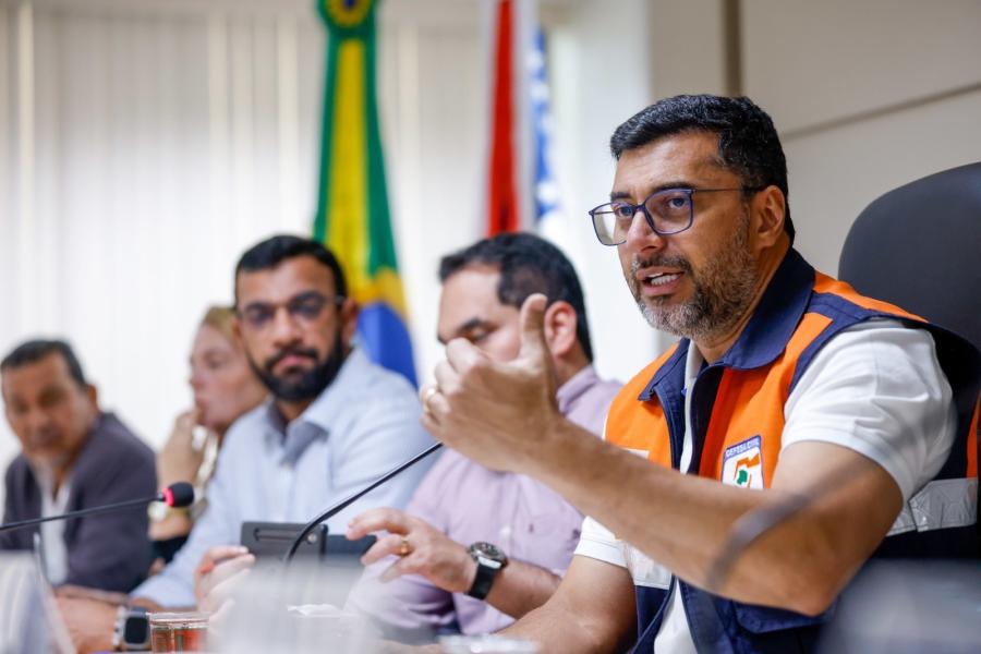 Wilson Lima alinha ações estratégicas para enfrentamento da cheia de 2026 em reunião do comitê climático