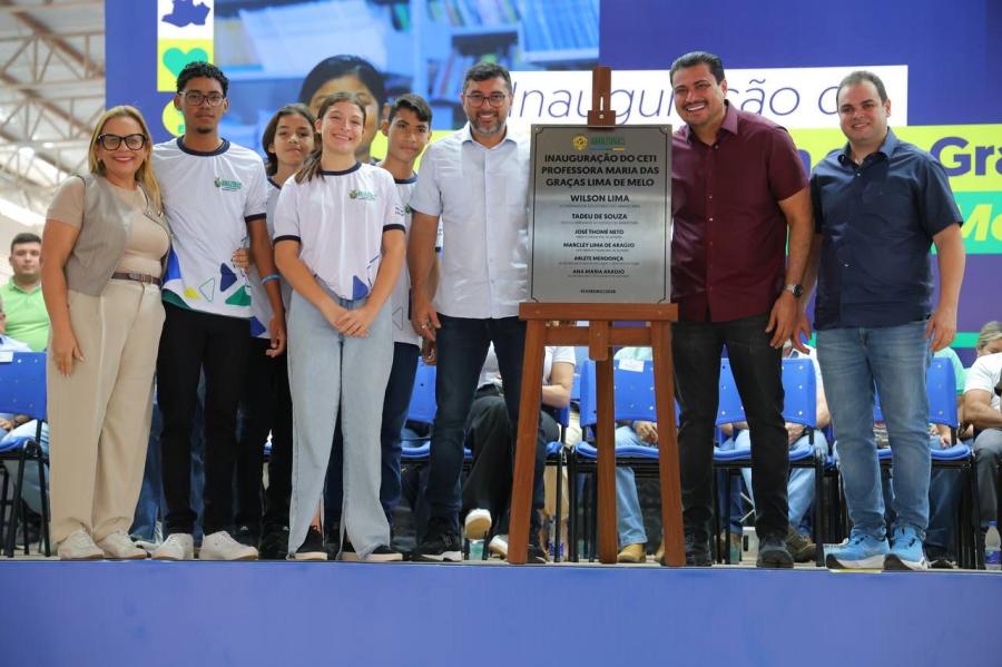 AUTAZES: Wilson Lima inaugura Centro de Educação de Tempo Integral com capacidade para 920 alunos