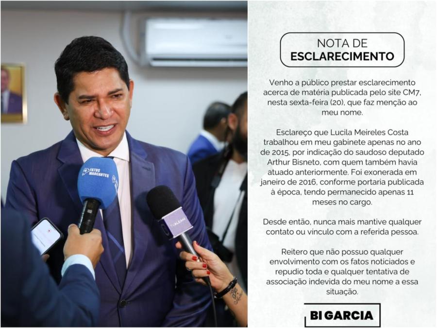 Bi Garcia afirma não ter qualquer vínculo com ex-servidora citada em operação