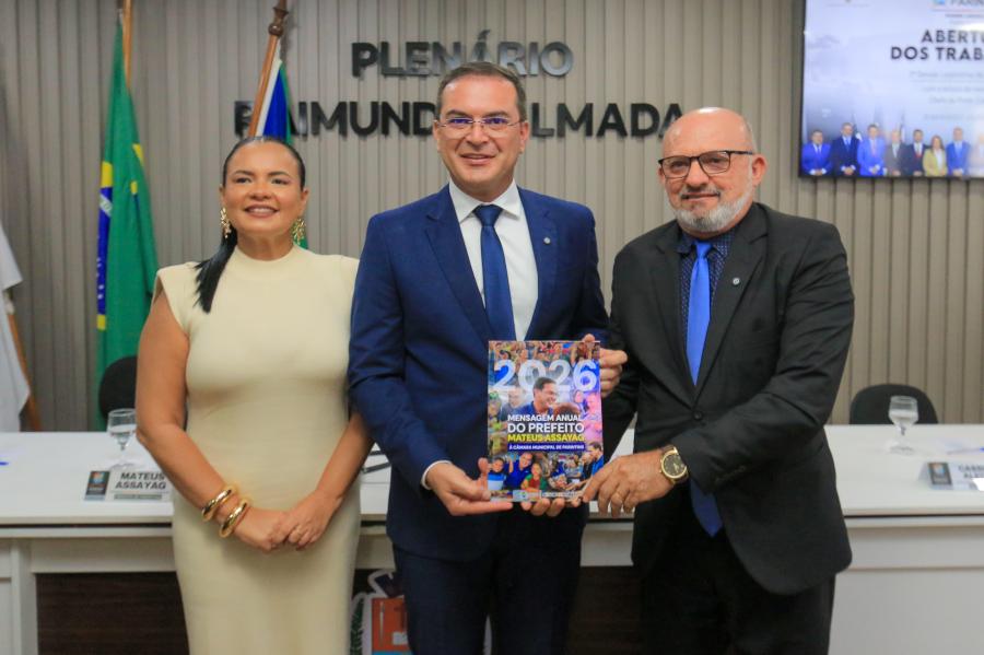 Câmara de Parintins abre ano legislativo com apresentação da Mensagem Anual do prefeito Mateus Assayag