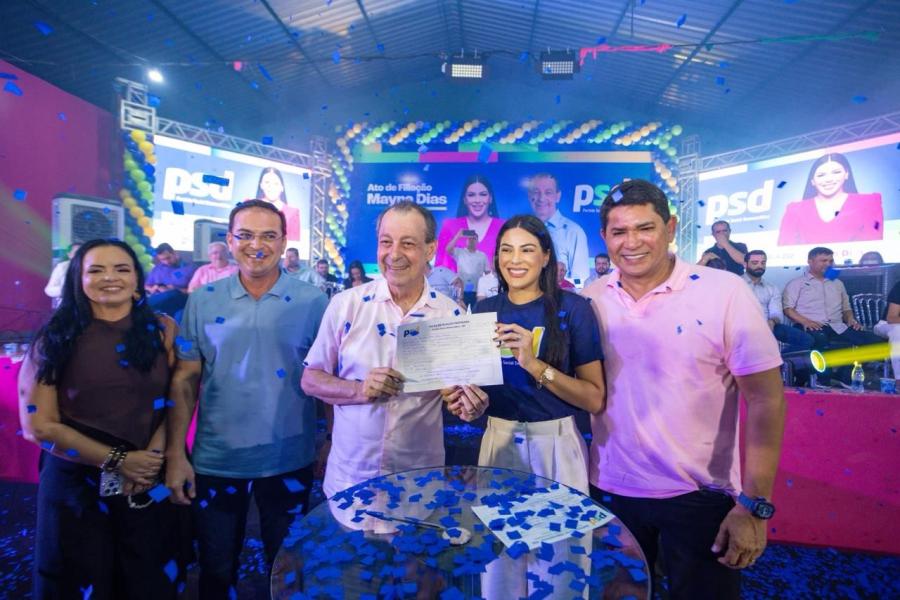 Mayra Dias se filia ao PSD em evento com Omar Aziz e lideranças em Manaus