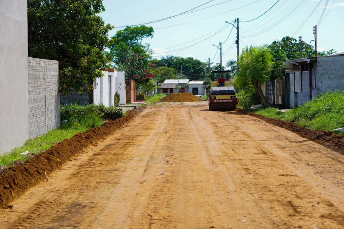 Obras avançam e transformam ruas no bairro Pascoal Alaggio, em Parintins