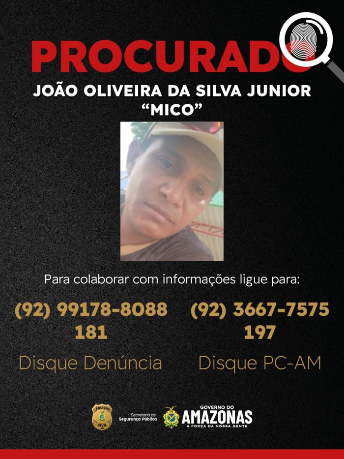 MICO: Polícia de Parintins divulga imagem de homem procurado por descumprimento de medida protetiva