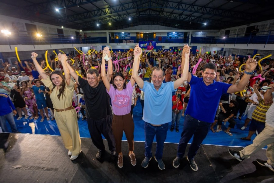 Mayra Dias reúne Omar Aziz e Eduardo Braga em agenda de pré-campanha em Manaus