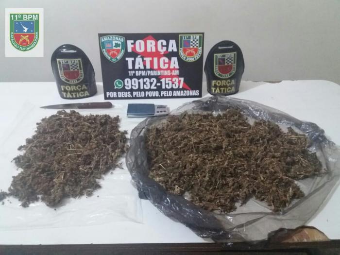 Força Tática do 11° Batalhão apreende grande quantidade de drogas  em Parintins