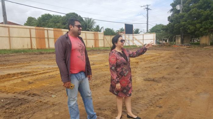 Procuradora Geral de Justiça visita obra da sede do MP-AM em Parintins