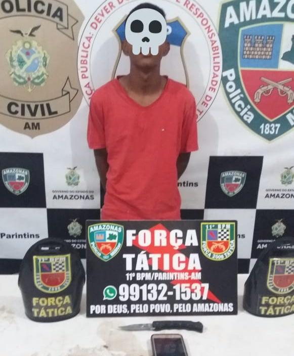 Menor armado é apreendido pela PM acusado de assalto em estrada  de Parintins