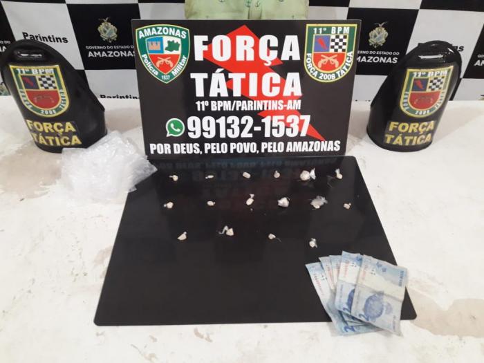 PM Parintins prende mais um acusado de tráfico de entorpecente no bairro Paulo Corrêa